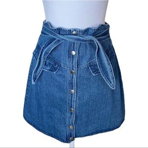 NWOT Denim Button Down Mini Skirt